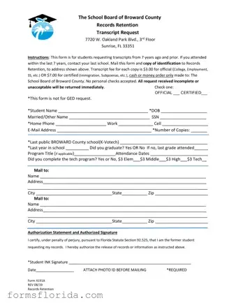 Fill in Your Florida 4191A Form
