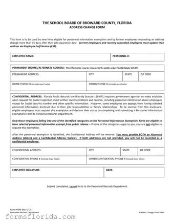 Fill in Your Florida 4046 Form