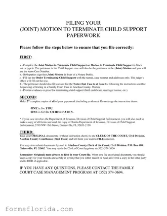 Fill in Your Florida Motion Terminate Income Deduction Order Form