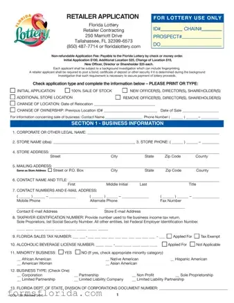 Fill in Your Florida Lottery Dol 129 Form