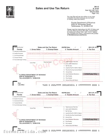 Fill in Your Florida Sales Tax Form