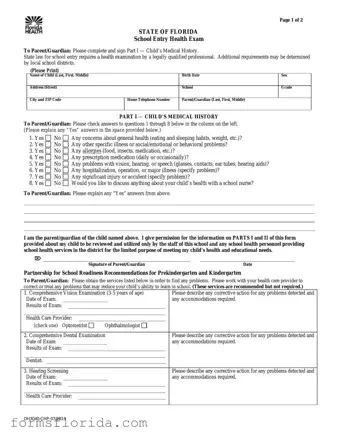 Fill in Your Florida Health Form
