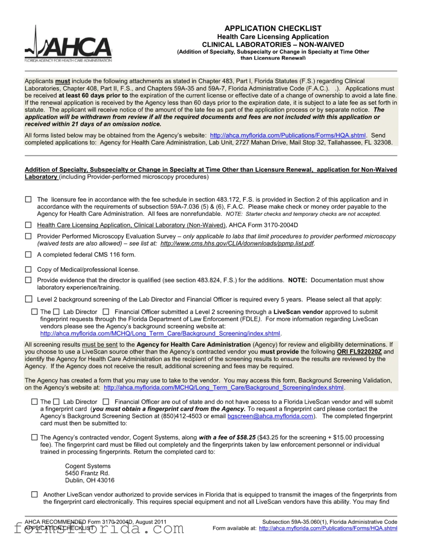 Fill in Your Florida 3170 Form